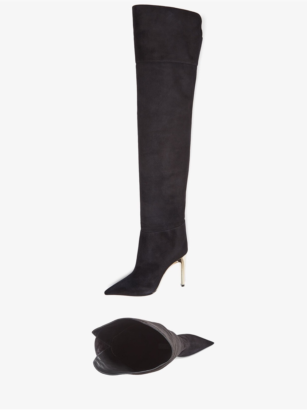Jimmy Choo Cierra 100 Suede Over-the-Knee Boots 37.5 $2,195